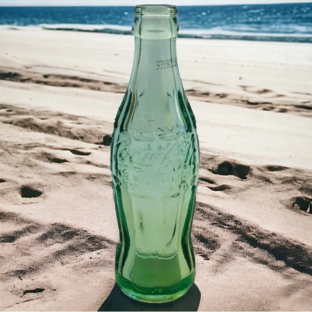 Coca Cola Soda Bottle Green Glass Vintage BEMIDJI MINNESOTA 6 oz